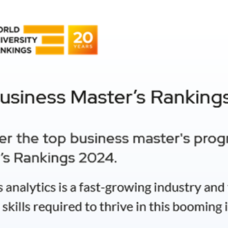 MSc in DataSciences & Business Analytics ranked No. 3 worldwide by QS Top Universities - CentraleSupélec